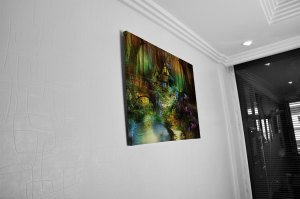 Manzara Köy Evi Led Işıklı Kanvas Tablo