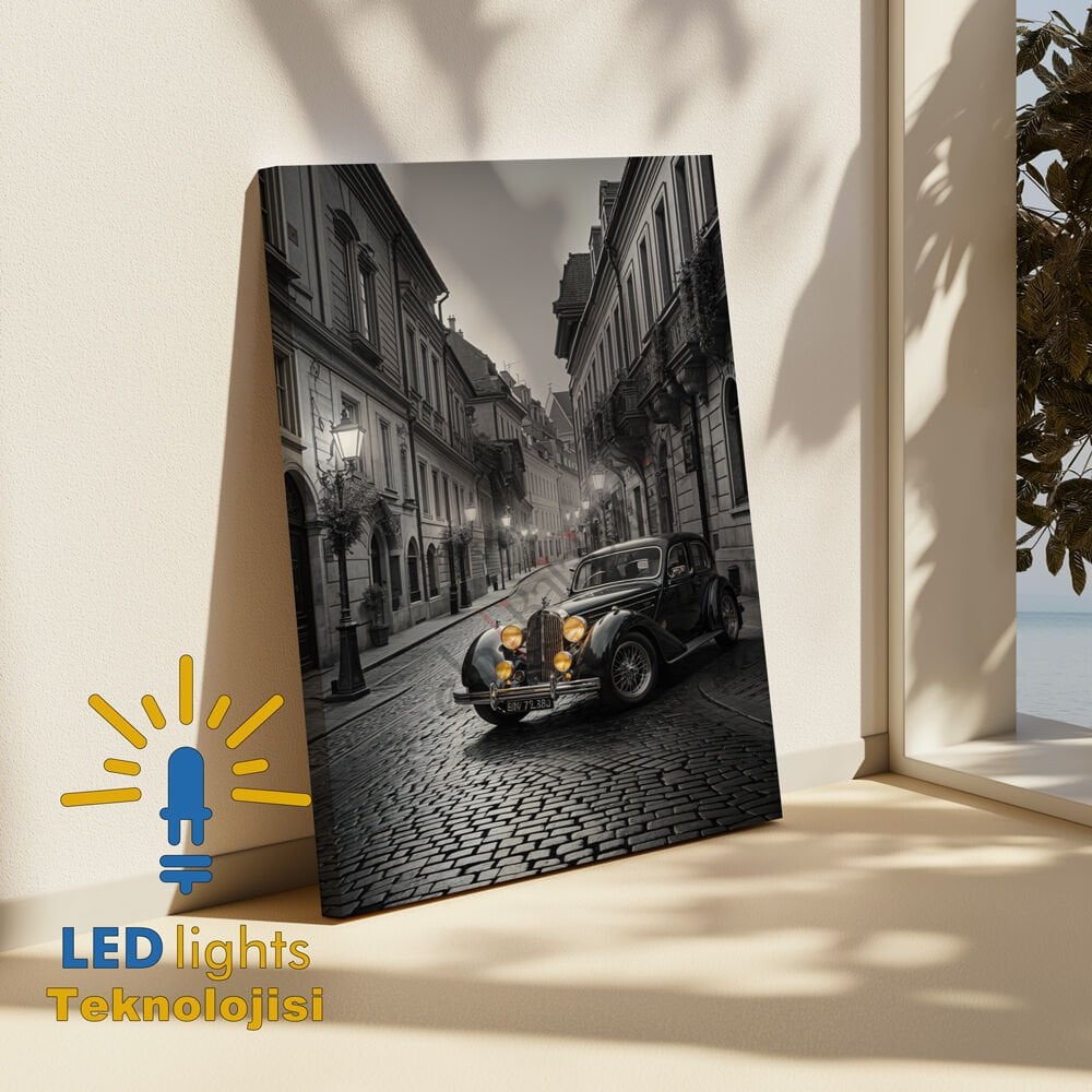 Classic Car Araba Led Işıklı Tablo