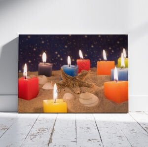 Deniz Yıldızı Işıklı Kanvas Tablo