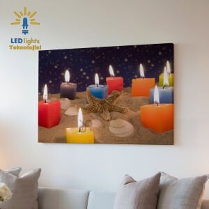 Deniz Yıldızı Işıklı Kanvas Tablo