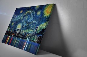 Vangog Gece Led Işıklı Tablo