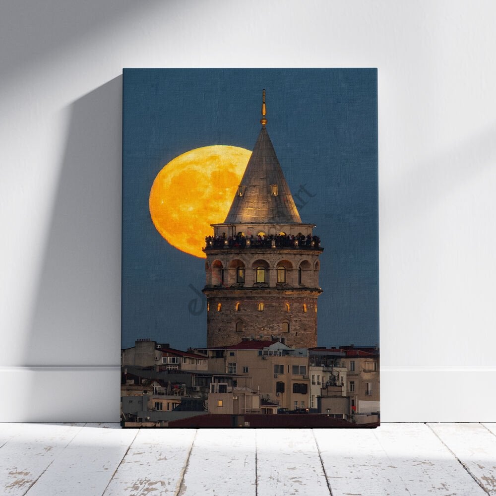 İstanbul Galata Tower Led Işıklı Kanvas Tablo