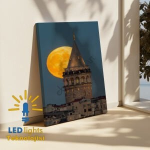 İstanbul Galata Tower Led Işıklı Kanvas Tablo