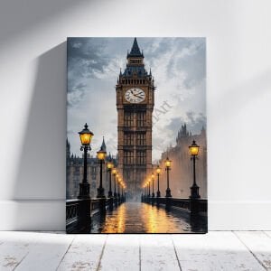 London Street Londra Led Işıklı Kanvas Tablo