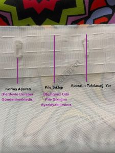 Lale Desenli Dijital Baskılı Fon Perde Çift Kanat 280x250 cm