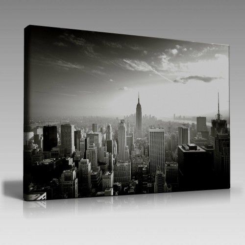 Amerika Siyah Beyaz Tablo (90cm x 60cm)