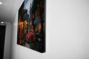 Sanfrancisco Araba Led Işıklı Kanvas Tablo