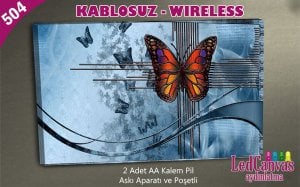 Kelebekler Led Işıklı Tablo