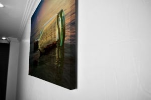 Şişe İçinde Yelkenli Kanvas  Tablo