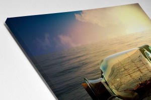 Şişe İçinde Yelkenli Kanvas  Tablo