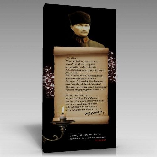 Sözlü Atatürk Portresi Tablo (70cm x 100cm)