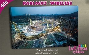 Kabe Led Işıklı Kanvas Tablo