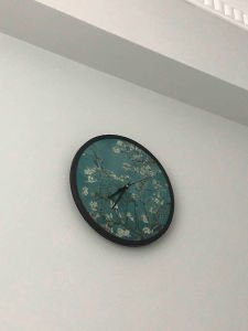 Gözlük Kadın Retro El Yapımı Büyük Boy Duvar Saati