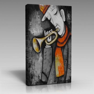 Trompet Çalan Adam Tablo (45cm x 65cm)