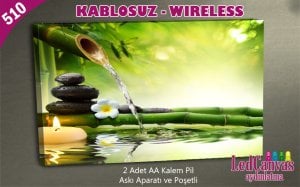 Suda Mum ve Bambular Led Işıklı Tablo