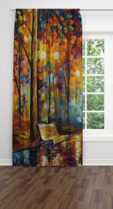 Yağlı Boya Aşk Yolu  Dijital Baskılı Fon Perde Tek Kanat 140x280 cm