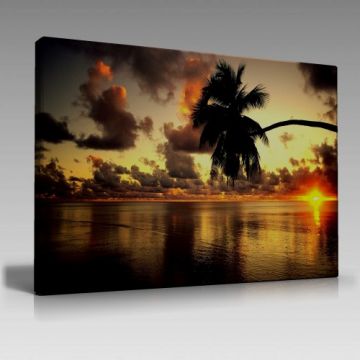 Praslin Island sunset (45cm x65cm)