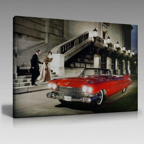 Kırmızı Cadillac Tablo (135cm x 90cm)