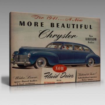 Vintage Chrysler Araba Tablo (135cm x 90cm)