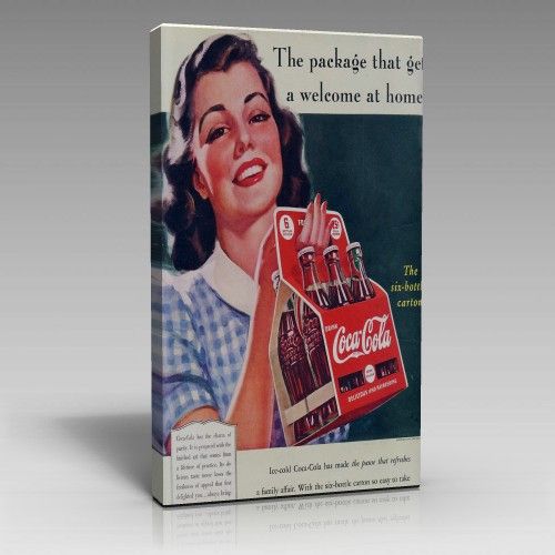 Nostaljik Coca Cola Reklamı Tablo (70cm x 100cm)