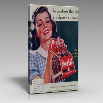 Nostaljik Coca Cola Reklamı Tablo (80cm x 120cm)