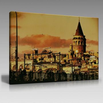 Galata Kulesi ve Köprüsü Tablo (100cm x 70cm)