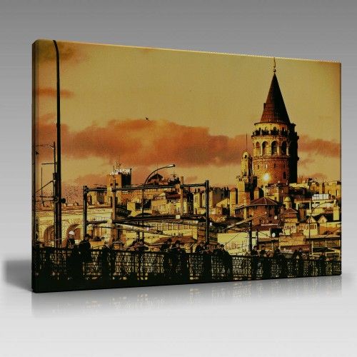 Galata Kulesi ve Köprüsü Tablo (135cm x 90cm)