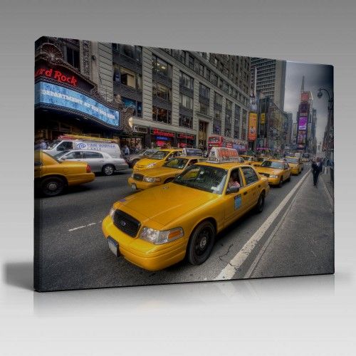 Caddede taksiler tablo (120cm x 80cm)
