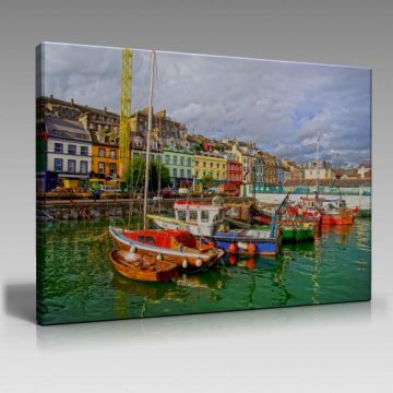 Renkli Kayıklar Tablo (100cm x 70cm)