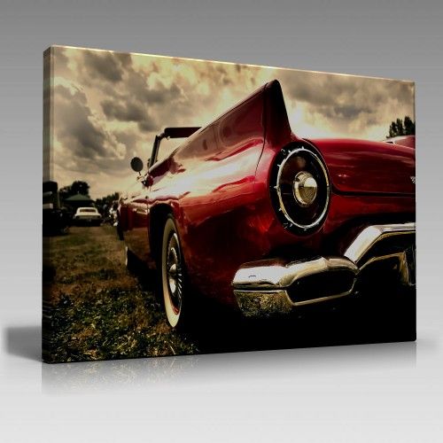 Kırmızı Cadillac Tablo (45cm x65cm)