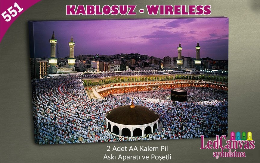 Kabe Led Işıklı Kanvas  Tablo