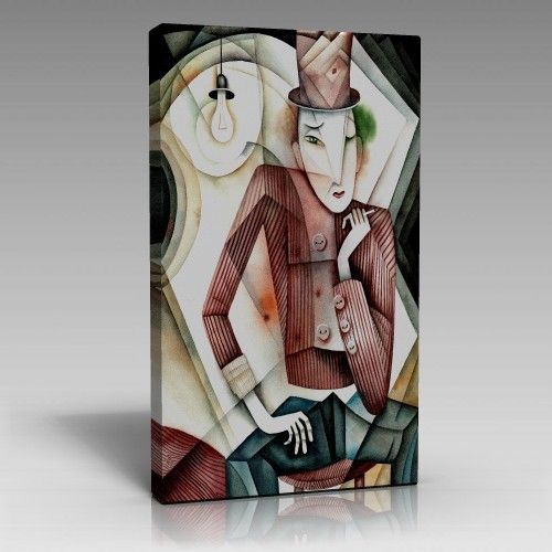 Oturan Adam Sanatsal Tablo (60cm x 90cm)