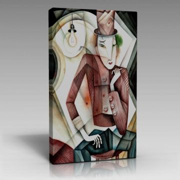 Oturan Adam Sanatsal Tablo (60cm x 90cm)