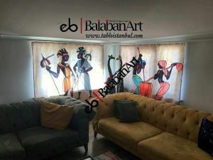 Kırmızı Başlıklı Kız Sanatsal Çalışma Dijital Baskılı Curtain Perde Tek Kanat 140x260 cm