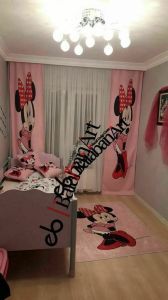 Çiçekli Tül Perde Desenli Baskılı Fon Perde Tek Kanat 140x240 cm