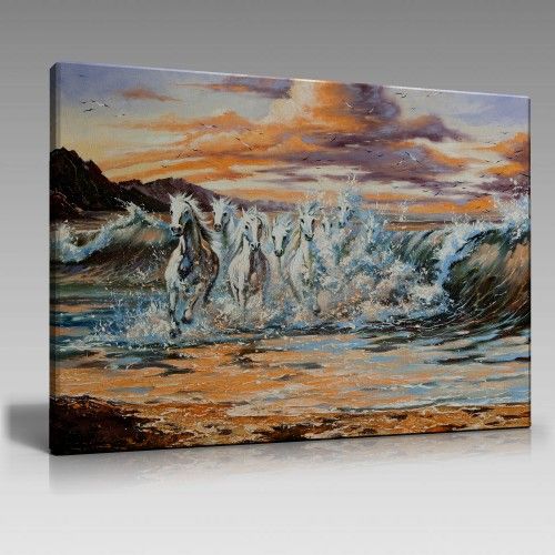 Denizde Atların Koşusu Tablo (135cm x 90cm)