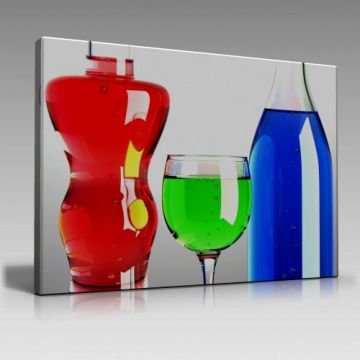 Renkli İçeçekler Tablo (90cm x 60cm)