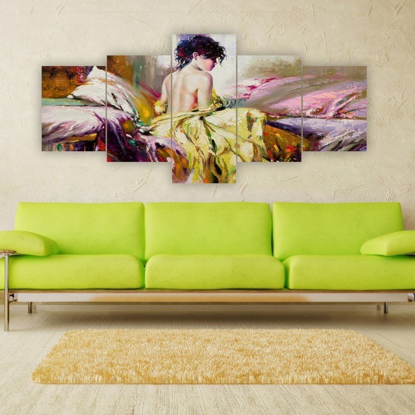 Nü Kadın Parçalı Kanvas Tablo