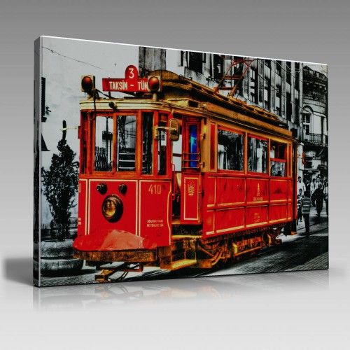 Nostaljik Tramvay Tablo (120cm x 80cm)