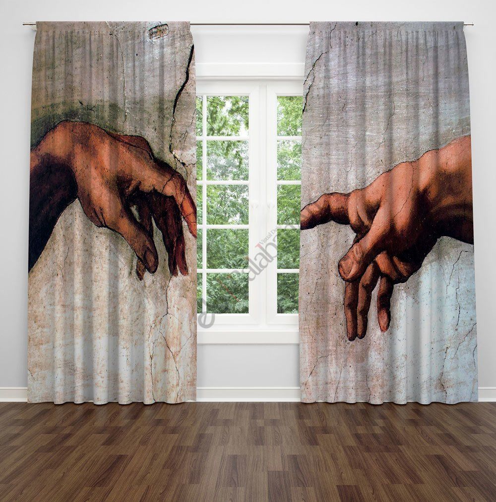 Salvador Dali Dijital Baskılı Fon Perde Çift Kanat 280x260 cm