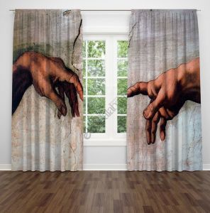 Salvador Dali Dijital Baskılı Fon Perde Çift Kanat 280x260 cm