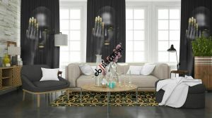 Ressam Kız ve Güneş Dijital Baskılı Çocuk Odası Perde Tek Kanat 140x240 cm