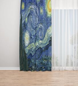 Vincent van Gogh Dijital Baskılı Fon Perde Tek Kanat 140x280 cm