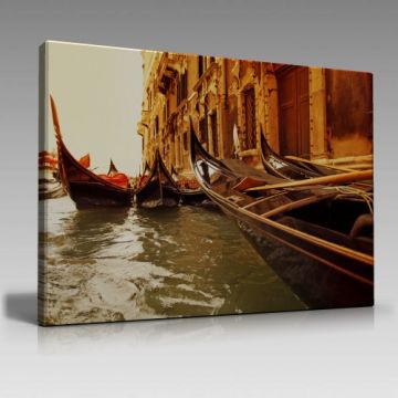 Venedik ve Gondollar Tablo (45cm x65cm)