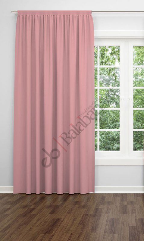 Pembe  Desen Dijital Baskılı Fon Perde Tek Kanat 140x260 cm