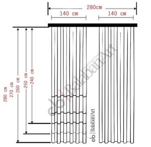 Siyah Beyaz Kediler Dijital Fon Perde Çift Kanat 280x280 cm