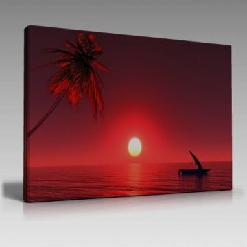 Adada Güneşin Batışı Tablo (135cm x 90cm)