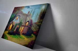 Yağlı Boya Ev Led Işıklı Kanvas  Tablo