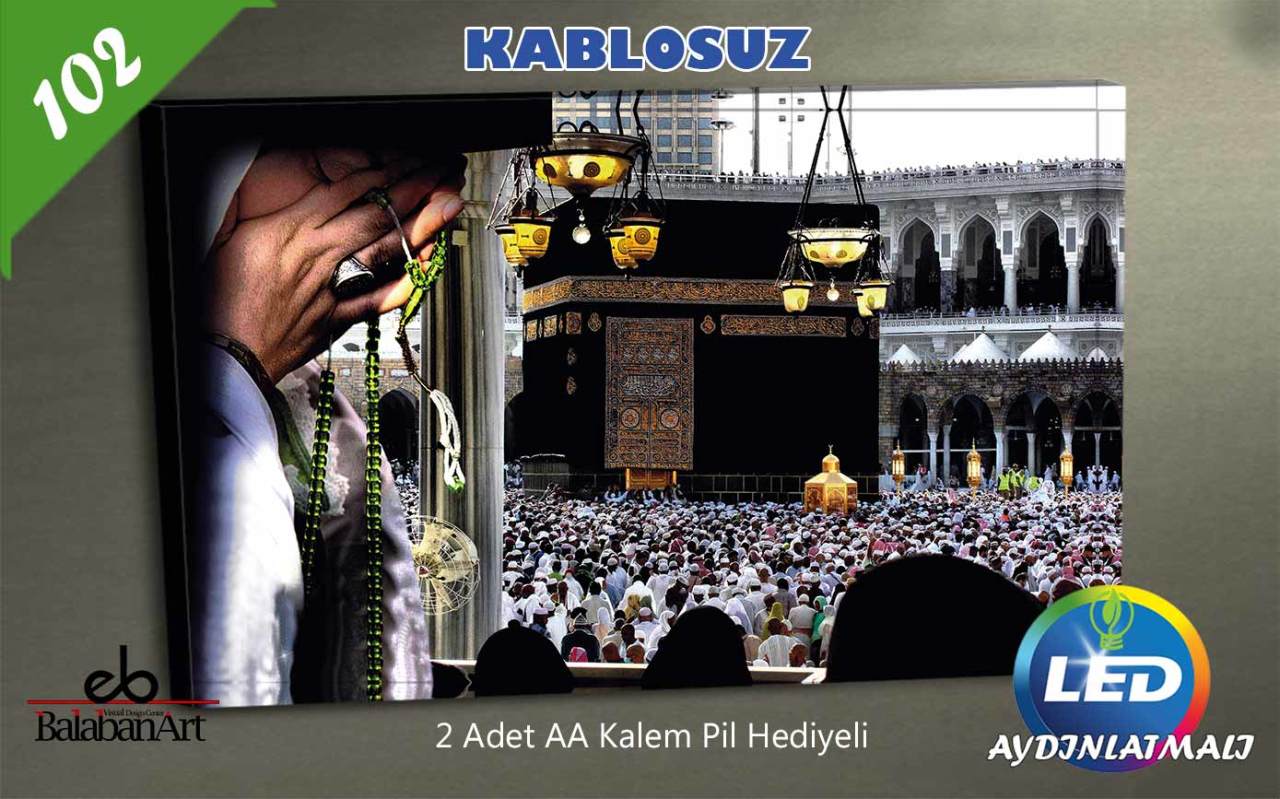 kabe led ışıklı kanvas tablo