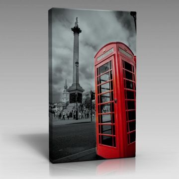 Londra Telefon Kulubesi Kanvas Tablo (45cm x 65cm)